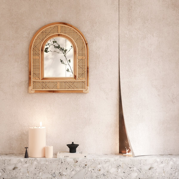 Bayou Breeze Bali Rattan Wall Mirror, Lightweight Handmade Unique Wall ...